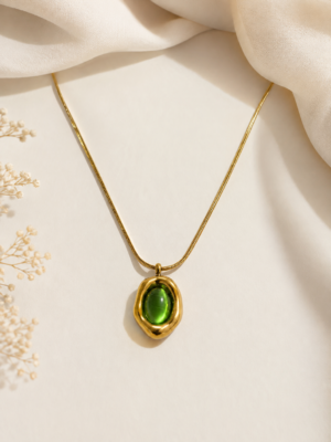 Chain with Green Stone Pendant