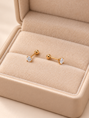 Anti-Tarnish Ball Back Stud Earrings