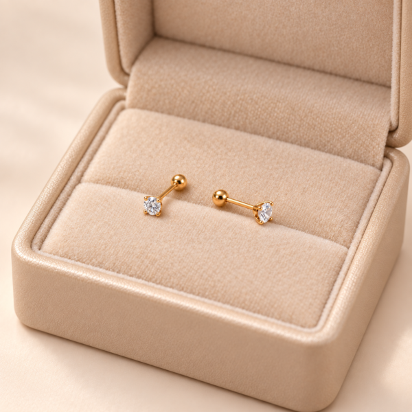 Anti-Tarnish Ball Back Stud Earrings