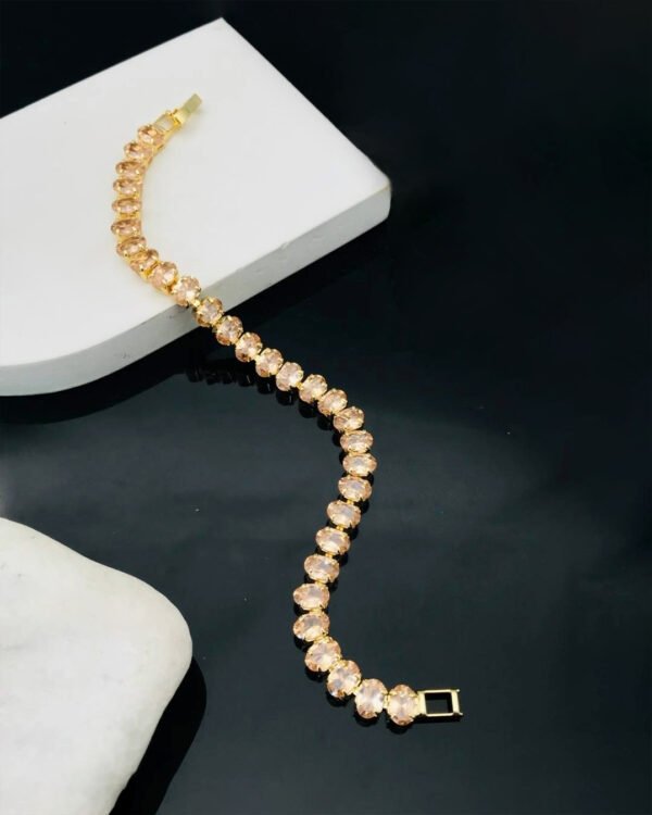 Anti-Tarnish Stainless Steel 18K Gold Plated Tennis Bracelet