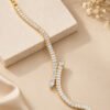 Anti-Tarnish Stainless Steel 18K Gold Plated Tennis Bracelet