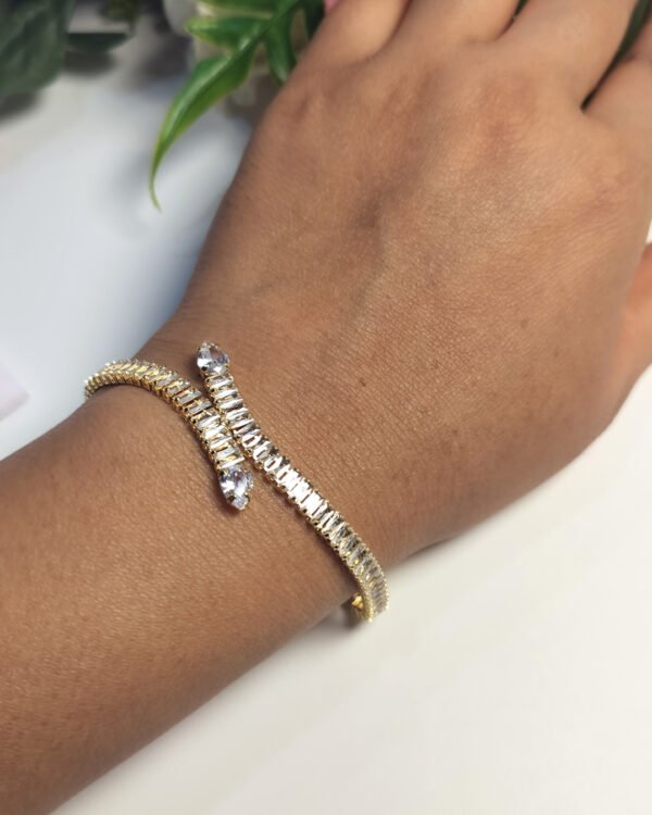 Anti-Tarnish Stainless Steel 18K Gold Plated Tennis Bracelet