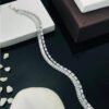 Anti-Tarnish Stainless Steel Rhodium Plated Tennis Bracelet