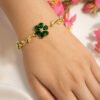 Anti-Tarnish Stainless Steel 18K Gold Plated Floral Bloom Bracelet