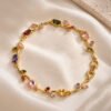 Anti-Tarnish Stainless Steel 18K Gold Plated Tulip Bracelet