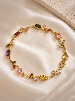 Anti-Tarnish Stainless Steel 18K Gold Plated Tulip Bracelet
