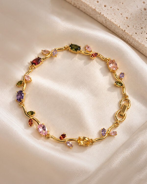 Anti-Tarnish Stainless Steel 18K Gold Plated Tulip Bracelet