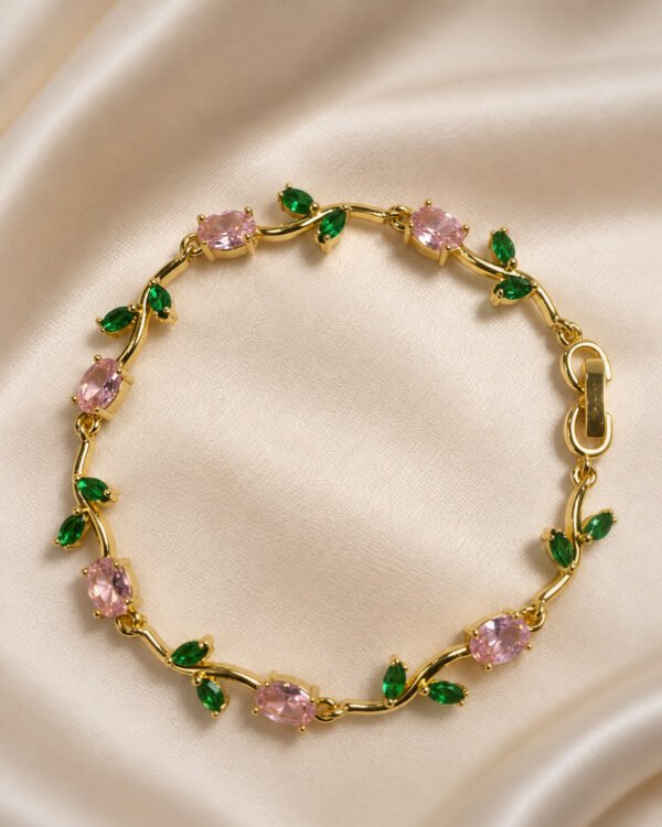 Anti-Tarnish Stainless Steel 18K Gold Plated Tulip Bracelet