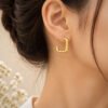 Anti-Tarnish Stainless Steel Hoop Earrings