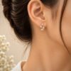 Anti-Tarnish Stainless Steel Ball Back Studs with American Diamonds