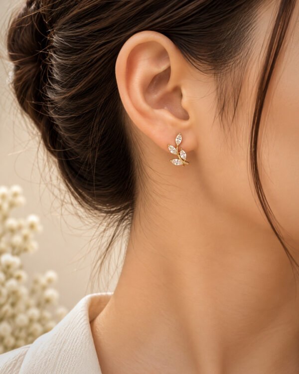 Anti-Tarnish Stainless Steel Ball Back Studs with American Diamonds