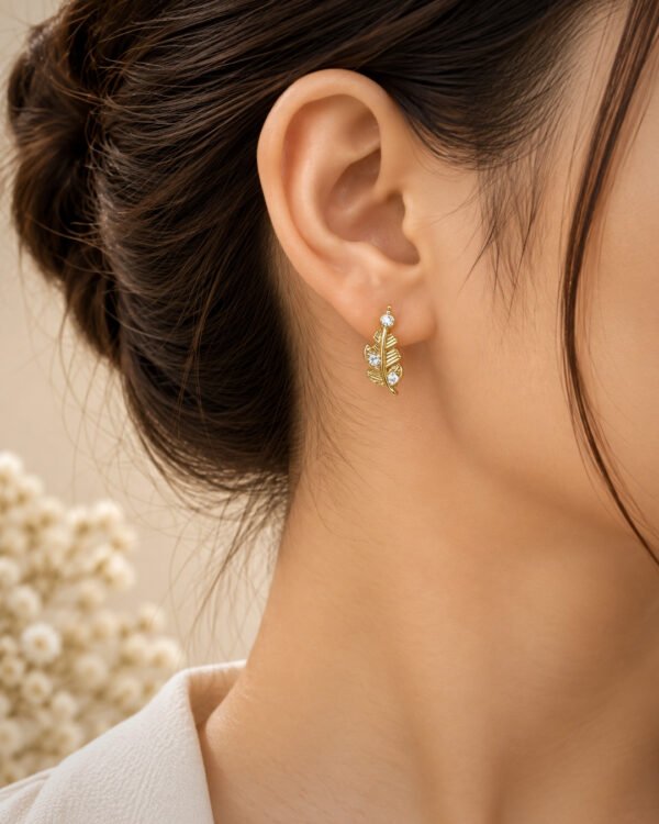 Anti-Tarnish Stainless Steel Ball Back Studs with American Diamonds