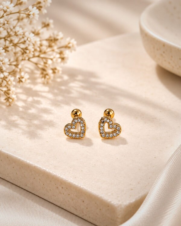 Anti-Tarnish Stainless Steel Ball Back Studs with American Diamonds