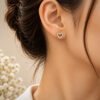 Anti-Tarnish Stainless Steel Ball Back Studs with American Diamonds