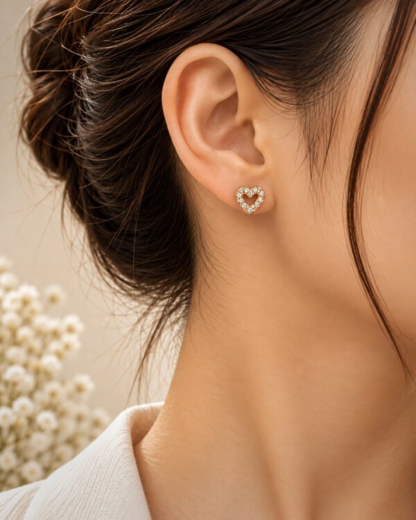 Anti-Tarnish Stainless Steel Ball Back Studs with American Diamonds