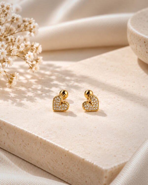 Anti-Tarnish Stainless Steel Ball Back Studs with American Diamonds
