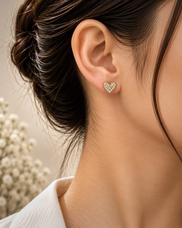 Anti-Tarnish Stainless Steel Ball Back Studs with American Diamonds