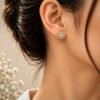 Anti-Tarnish Stainless Steel Ball Back Studs with American Diamonds