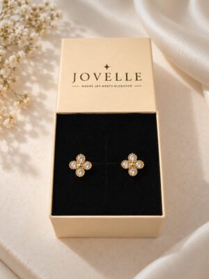 Anti-Tarnish Stainless Steel Ball Back Studs with American Diamonds