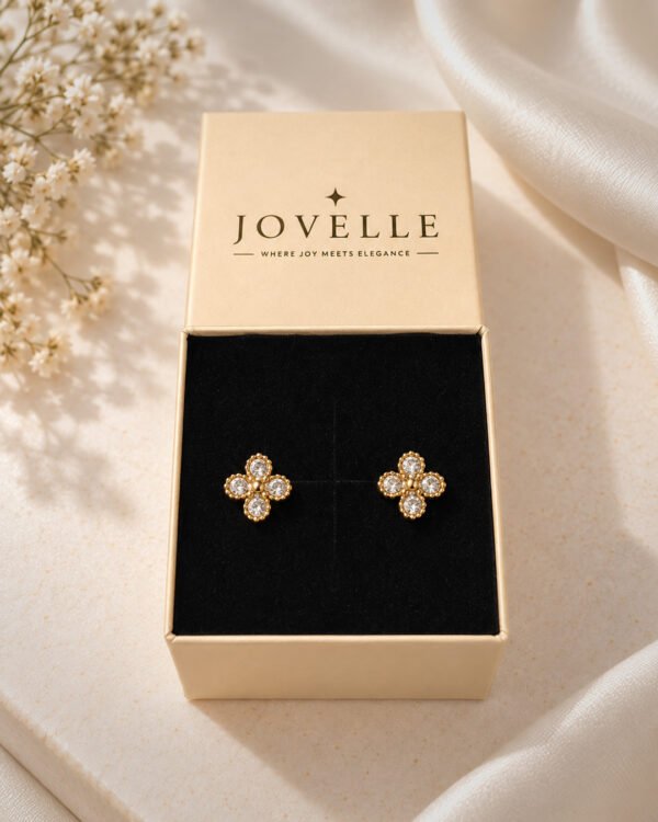Anti-Tarnish Stainless Steel Ball Back Studs with American Diamonds