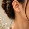 Anti-Tarnish Stainless Steel Ball Back Studs with American Diamonds