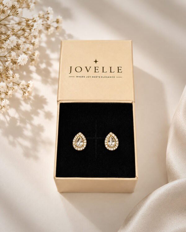 Anti-Tarnish Stainless Steel Ball Back Studs with American Diamonds
