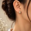 Anti-Tarnish Stainless Steel Ball Back Studs with American Diamonds