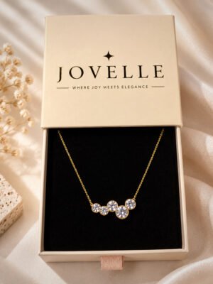 Anti-Tarnish Stainless Steel 18K Gold Plated Bubble Necklace