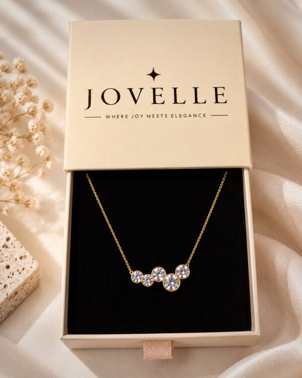 Anti-Tarnish Stainless Steel 18K Gold Plated Bubble Necklace