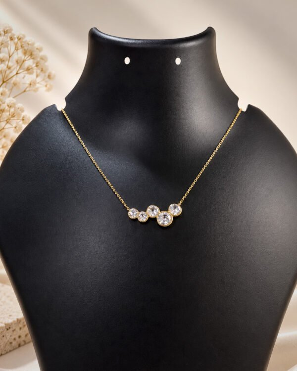 Anti-Tarnish Stainless Steel 18K Gold Plated Bubble Necklace