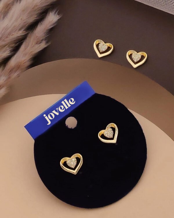 Anti-Tarnish Heart Stud Earrings