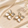 Four Petal Flower Earrings