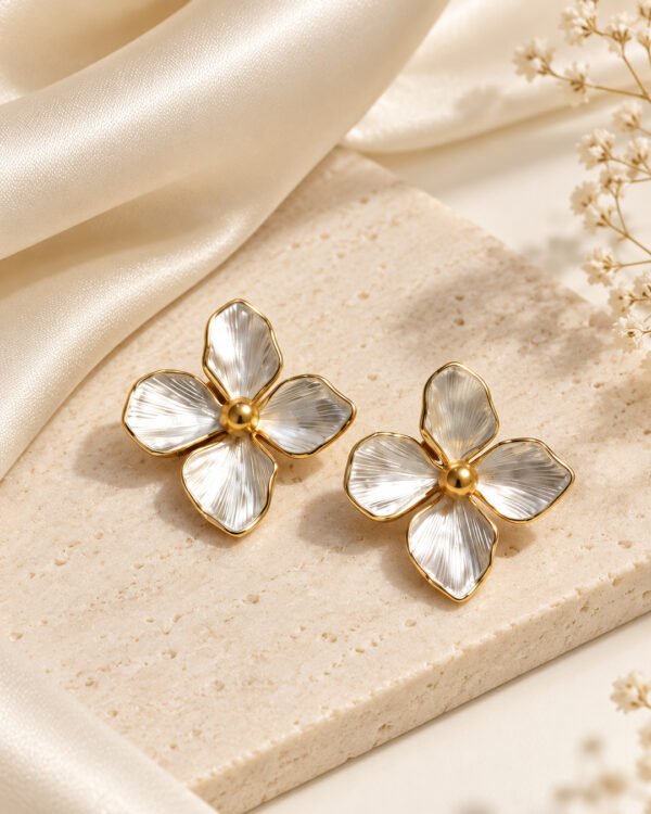 Four Petal Flower Earrings