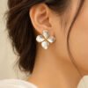 Four Petal Flower Earrings