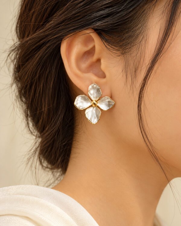 Four Petal Flower Earrings